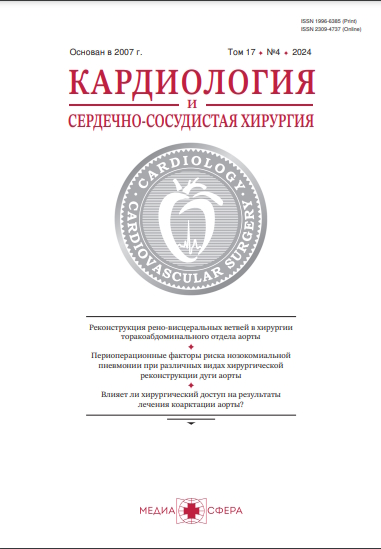 Кардиология и сердечно-сосудистая хирургия ISBN ISSN 2309-4737